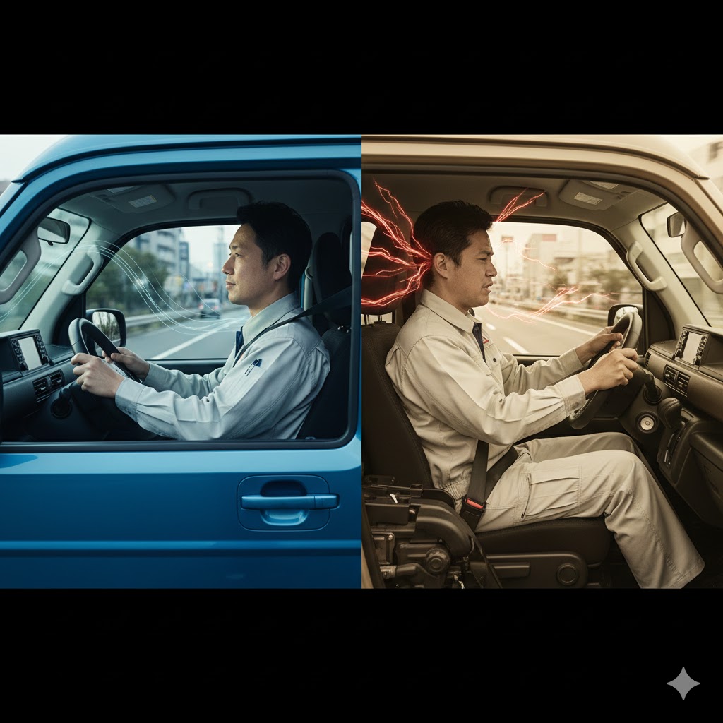 静粛性と加速力によるドライバーの疲労軽減価値